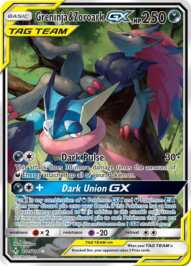 Greninja & Zoroark GX - Pokémon TCG Card