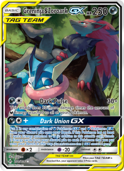 Greninja & Zoroark GX - pokemon TCG Card