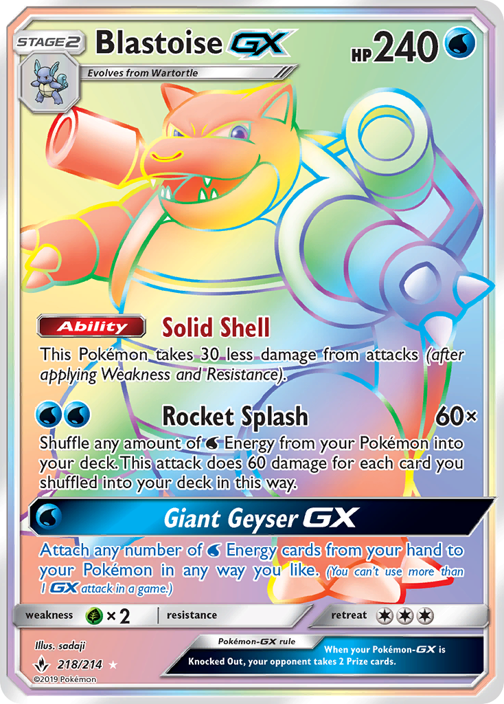 Blastoise GX - Pokémon TCG Card