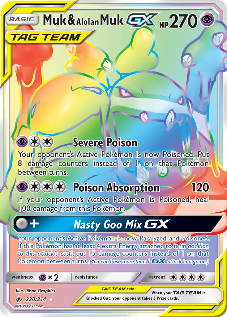 Muk & Alolan Muk GX - Pokémon TCG Card
