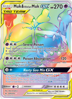 Muk & Alolan Muk GX - pokemon TCG Card