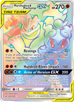 Marshadow & Machamp GX - pokemon TCG Card