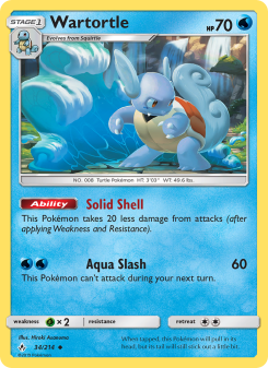 Wartortle - pokemon TCG Card