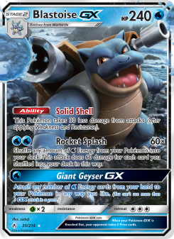 Blastoise GX - pokemon TCG Card