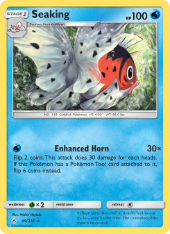 Seaking - pokemon TCG Card