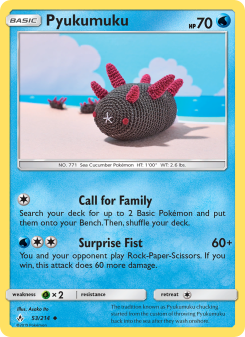 Pyukumuku - pokemon TCG Card