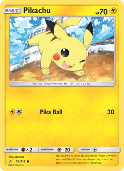 Pikachu - pokemon TCG Card