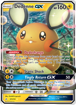 Dedenne GX - pokemon TCG Card
