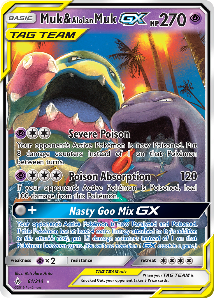 Muk & Alolan Muk GX - Pokémon TCG Card