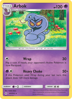 Arbok - pokemon TCG Card