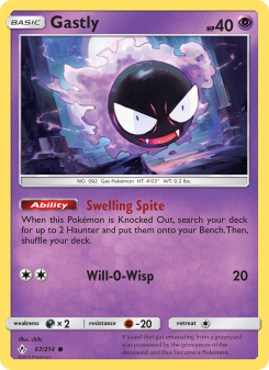 Gastly - pokemon TCG Card