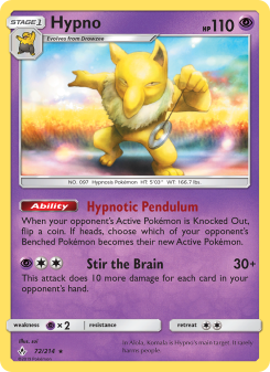 Hypno - pokemon TCG Card