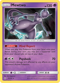 Mewtwo - pokemon TCG Card