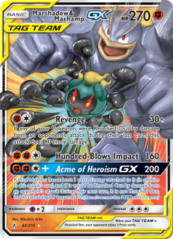 Marshadow & Machamp GX - pokemon TCG Card