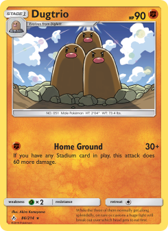 Dugtrio - pokemon TCG Card