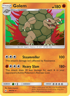 Golem - pokemon TCG Card