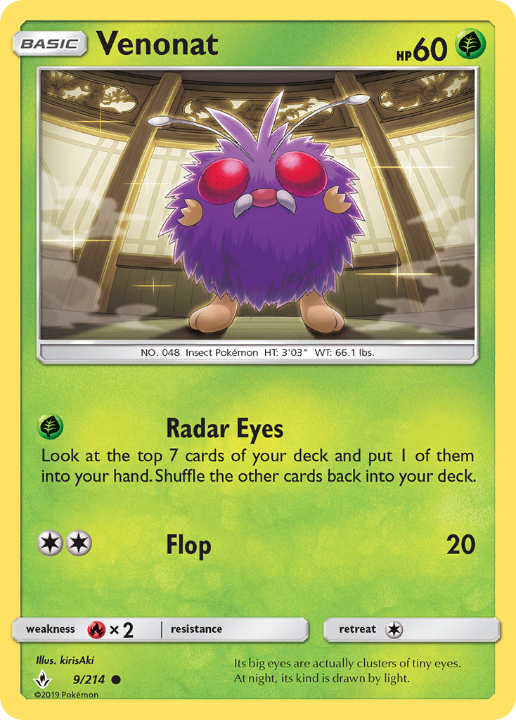 Venonat - Pokémon TCG Card