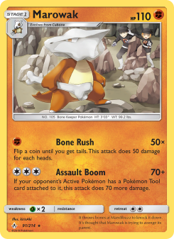 Marowak - pokemon TCG Card