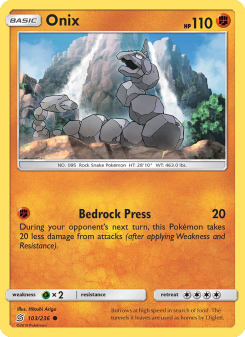 Onix - pokemon TCG Card