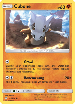 Cubone - pokemon TCG Card