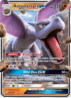 Aerodactyl GX - pokemon TCG Card
