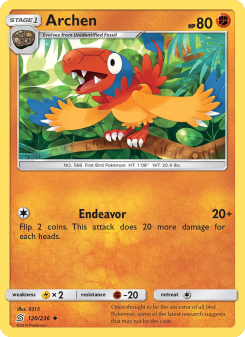Archen - pokemon TCG Card