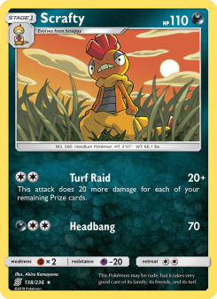 Scrafty - pokemon TCG Card