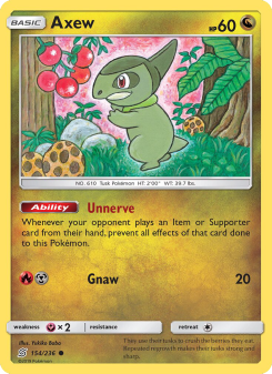 Axew - pokemon TCG Card