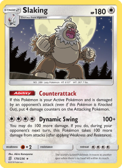 Slaking - pokemon TCG Card
