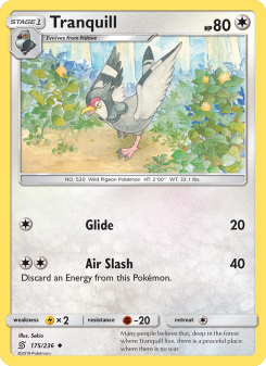 Tranquill - pokemon TCG Card