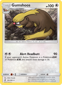 Gumshoos - pokemon TCG Card