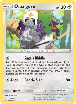Oranguru - pokemon TCG Card