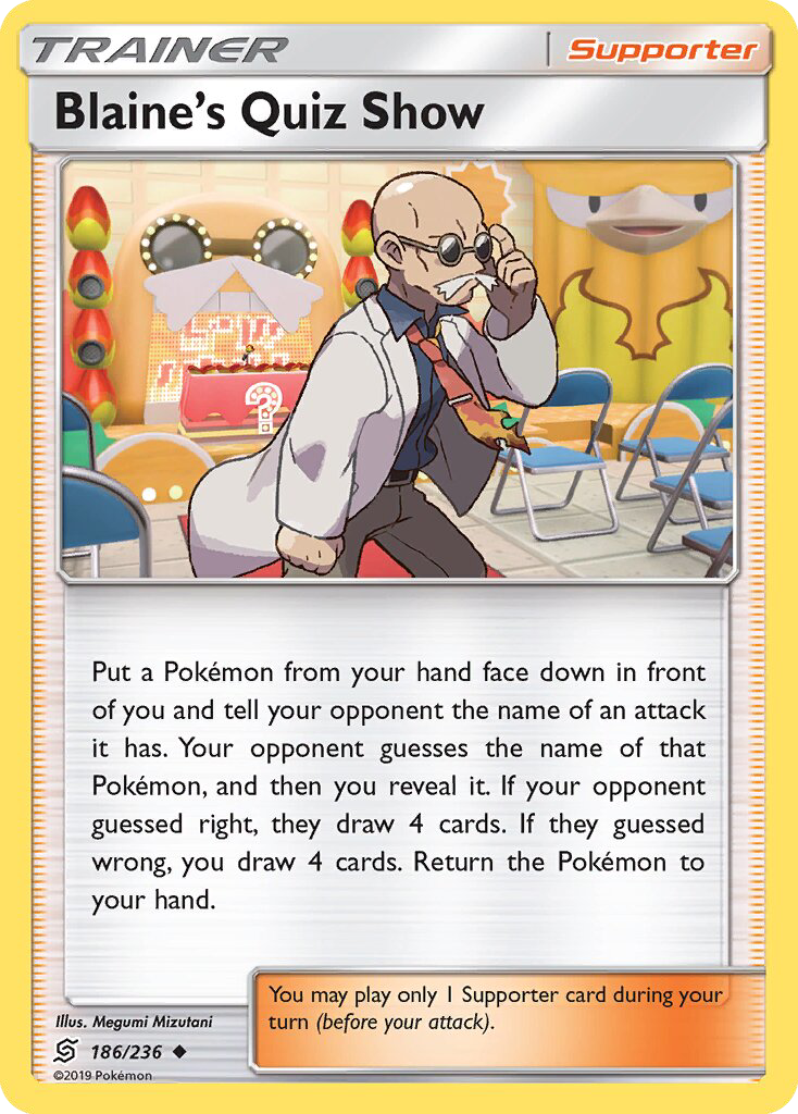 Blaine’s Quiz Show - Pokémon TCG Card