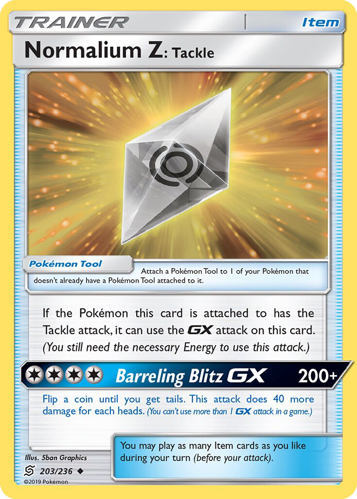 Normalium Z: Tackle - Pokémon TCG Card