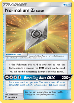 Normalium Z: Tackle - pokemon TCG Card