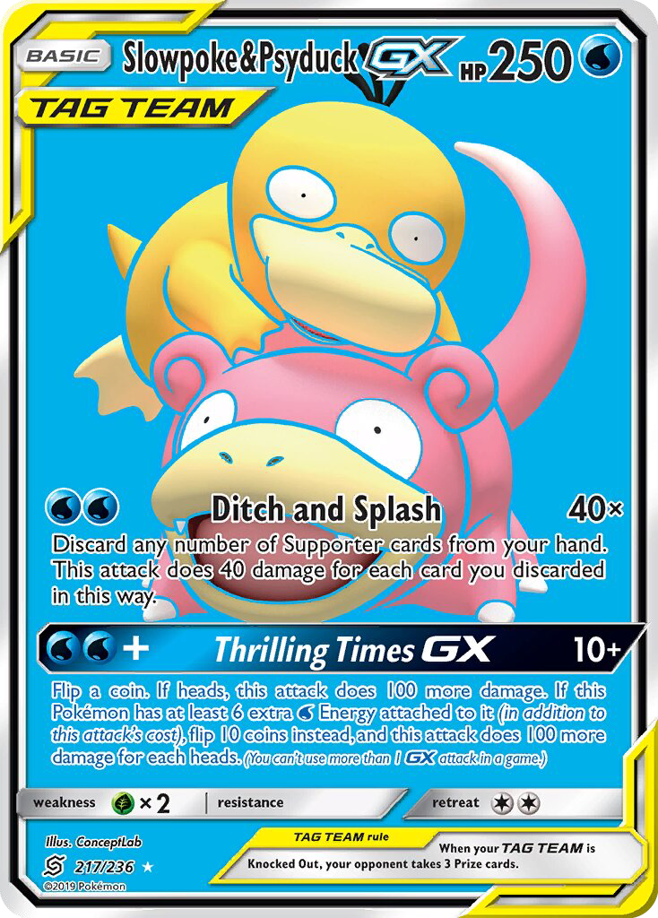 Slowpoke & Psyduck GX - Pokémon TCG Card