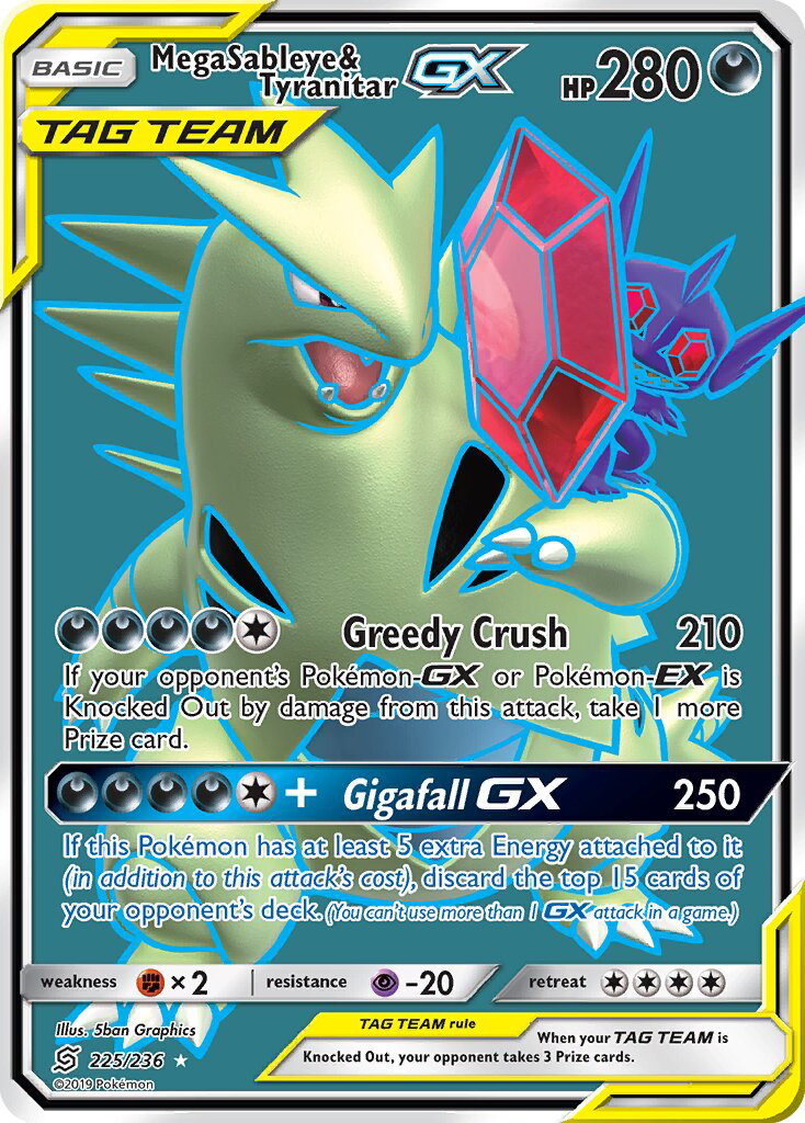 Mega Sableye & Tyranitar GX - Pokémon TCG Card
