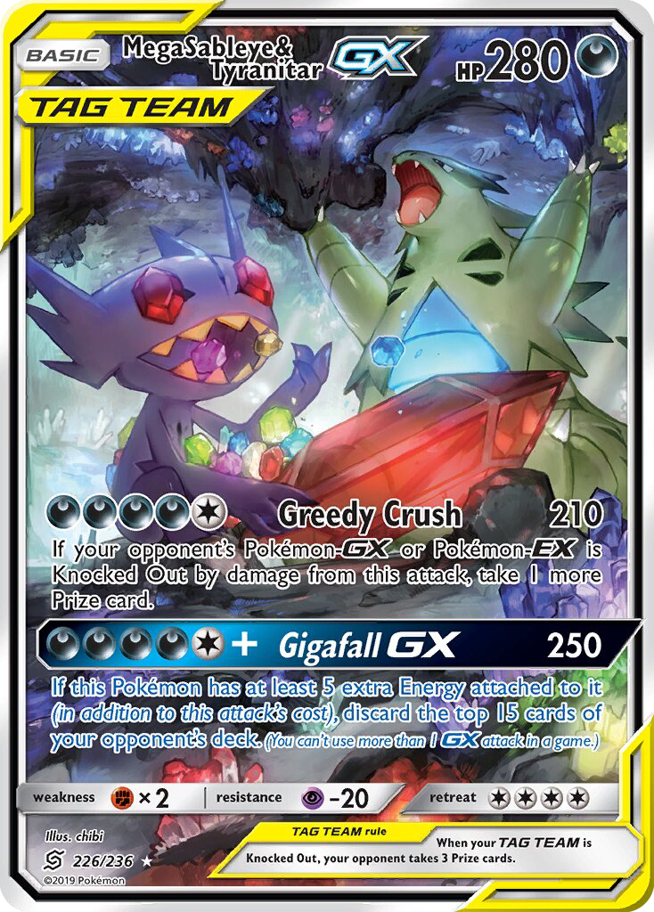 Mega Sableye & Tyranitar GX - Pokémon TCG Card