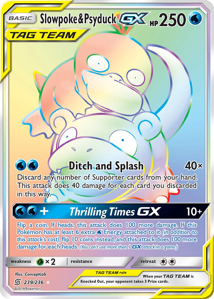 Slowpoke & Psyduck GX - Pokémon TCG Card