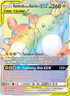 Raichu & Alolan Raichu GX - pokemon TCG Card