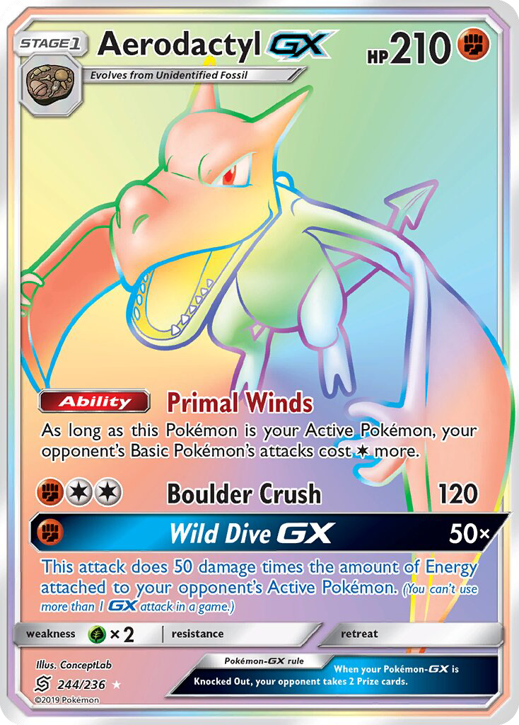 Aerodactyl GX - Pokémon TCG Card