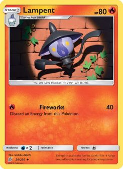 Lampent - pokemon TCG Card