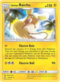 Alolan Raichu - pokemon TCG Card