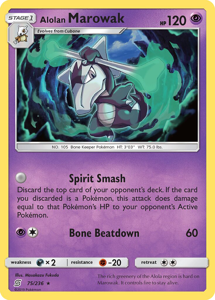 Alolan Marowak - Pokémon TCG Card