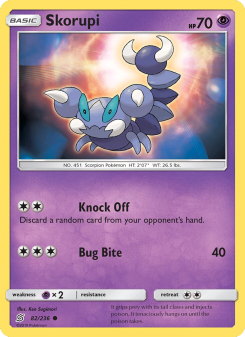 Skorupi - pokemon TCG Card