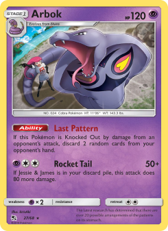 Arbok - pokemon TCG Card