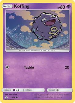 Koffing - pokemon TCG Card