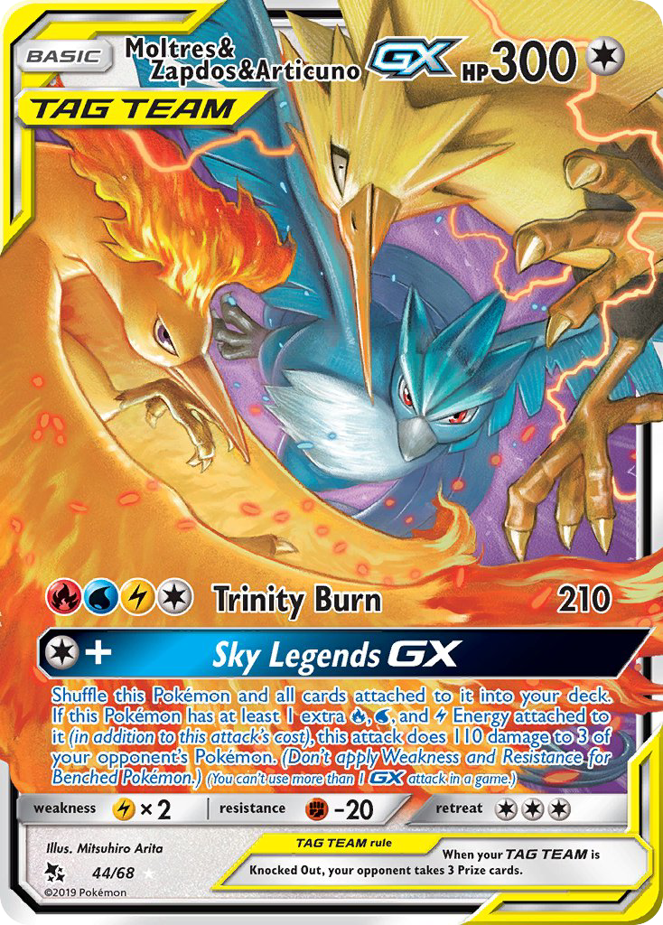 Moltres & Zapdos & Articuno GX - Pokémon TCG Card