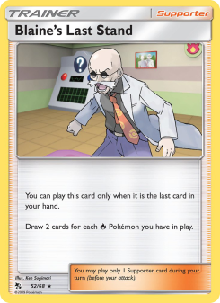 Blaine’s Last Stand - pokemon TCG Card