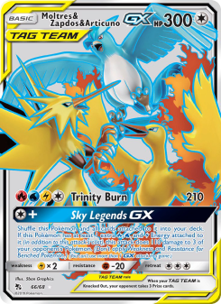 Moltres & Zapdos & Articuno GX - pokemon TCG Card